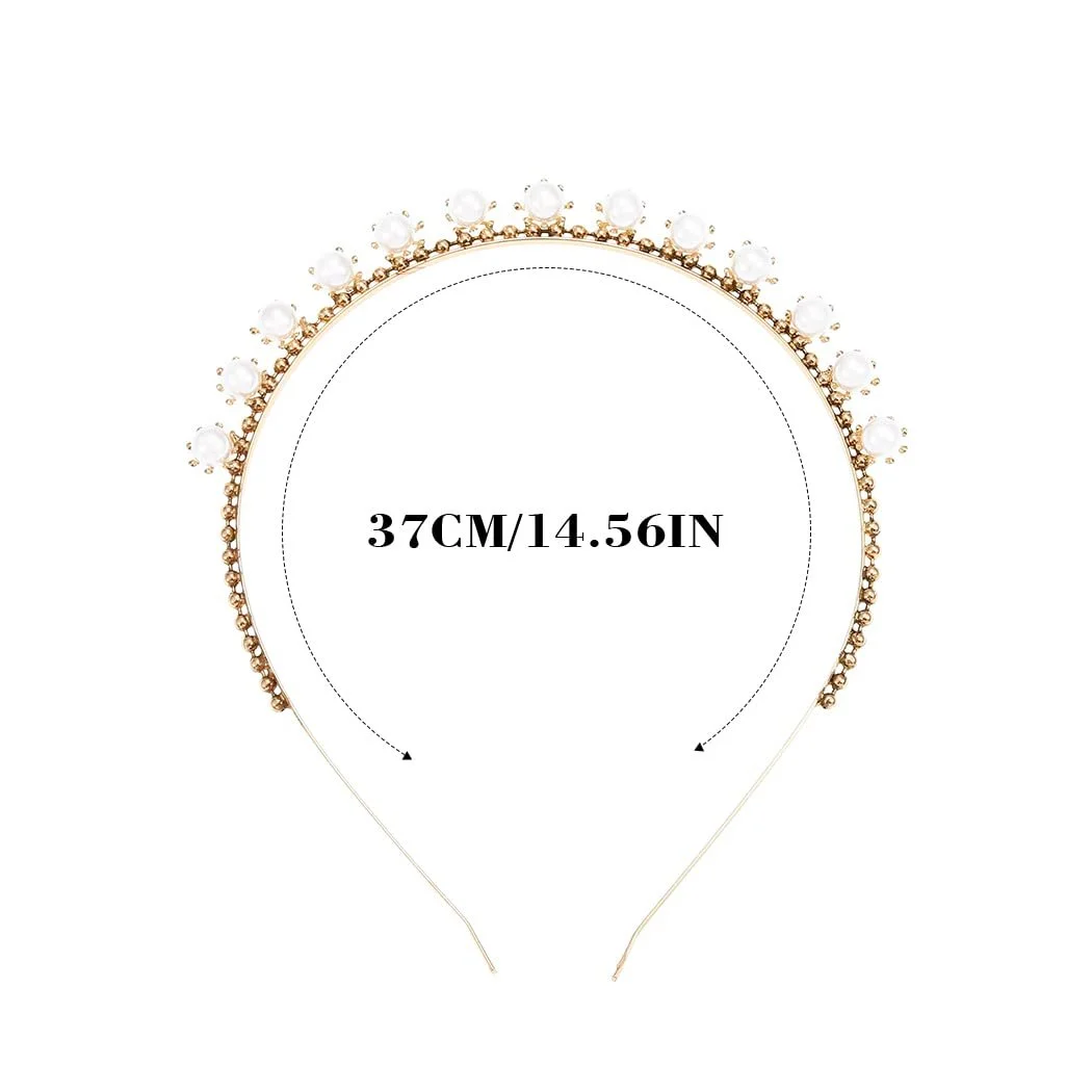 Обруч Reaky Перли Золото Вінтажний, фото №6