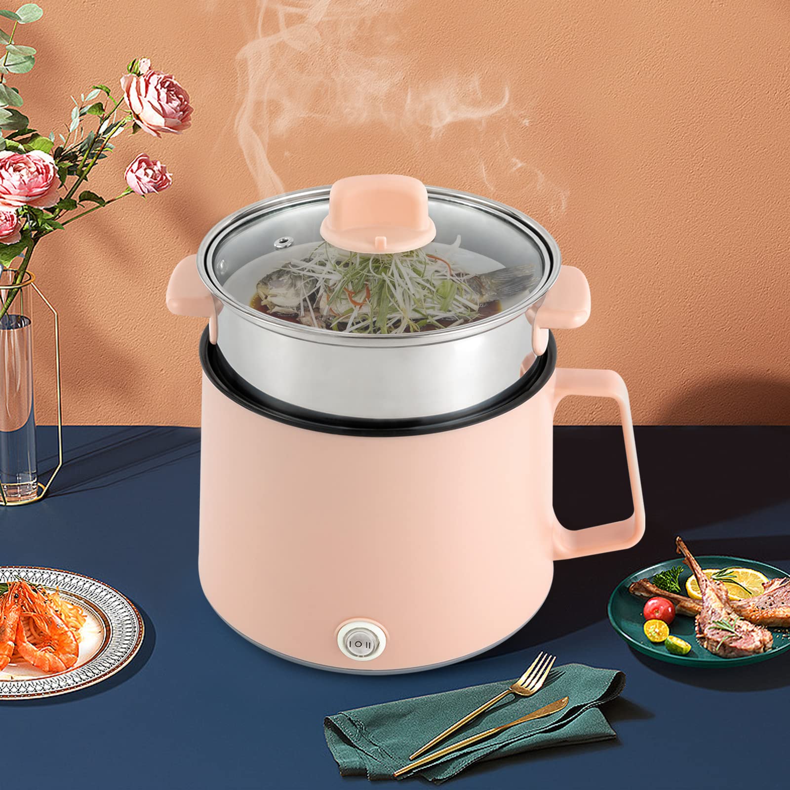 Мультиварка Non-Stick 1.7 L Рожева, фото №4 Мультиварка Non-Stick 1.7 L Рожева, фото №4