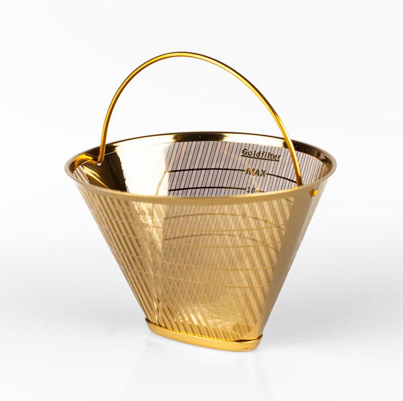 Кофейный Фильтр 1х4 seleXions Gold цельнометаллический Для Melitta Moccamaster Clever, фото №4