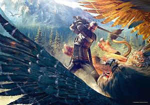 Пазл The Witcher 3: Wild Hunt Gryffin Fight 1000 деталей 68 x 48 см synthetic.ua - Фото 1