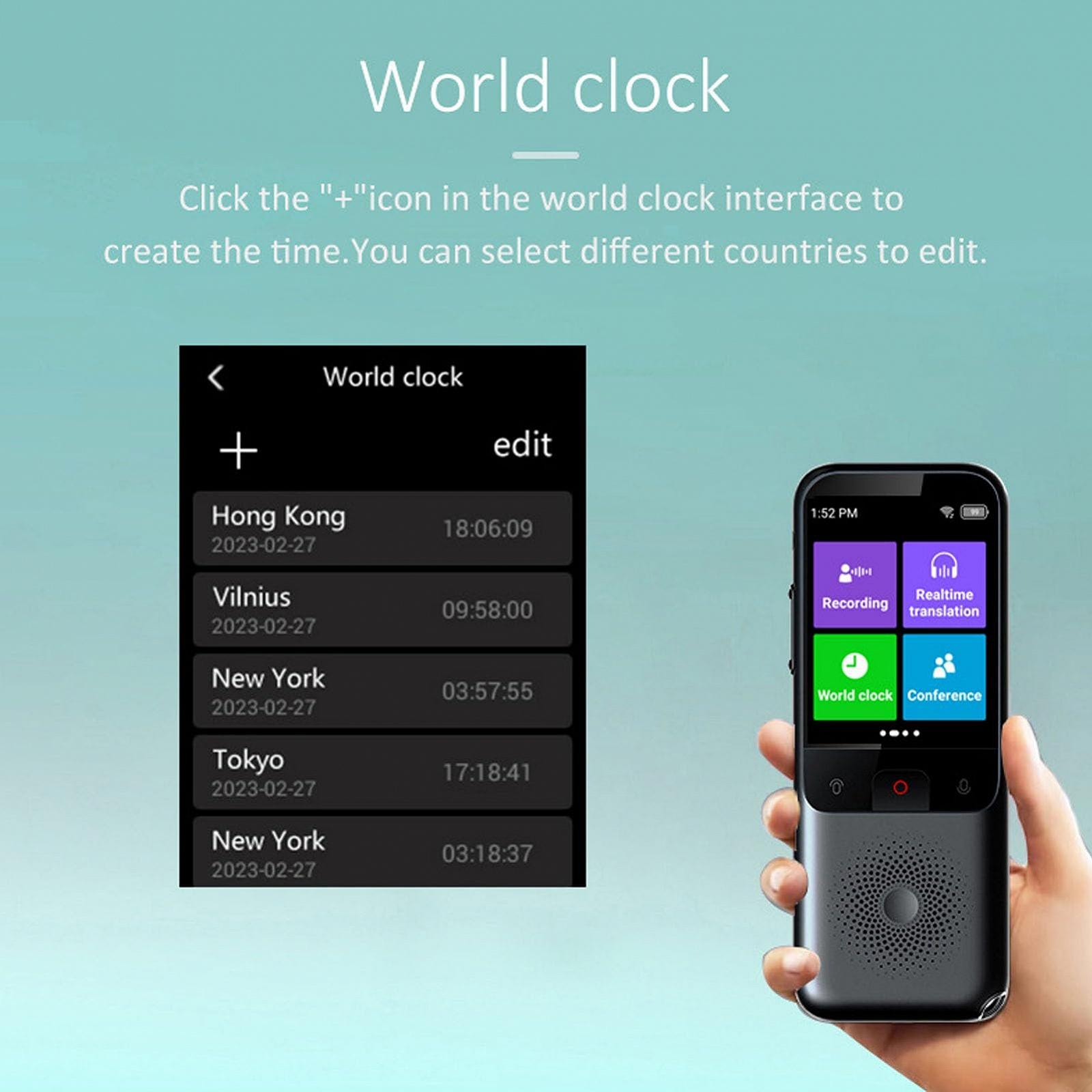 Перекладач іноземних мов з екраном 2,4 дюйма, онлайн і офлайн переклад 138 мовами, фото №6