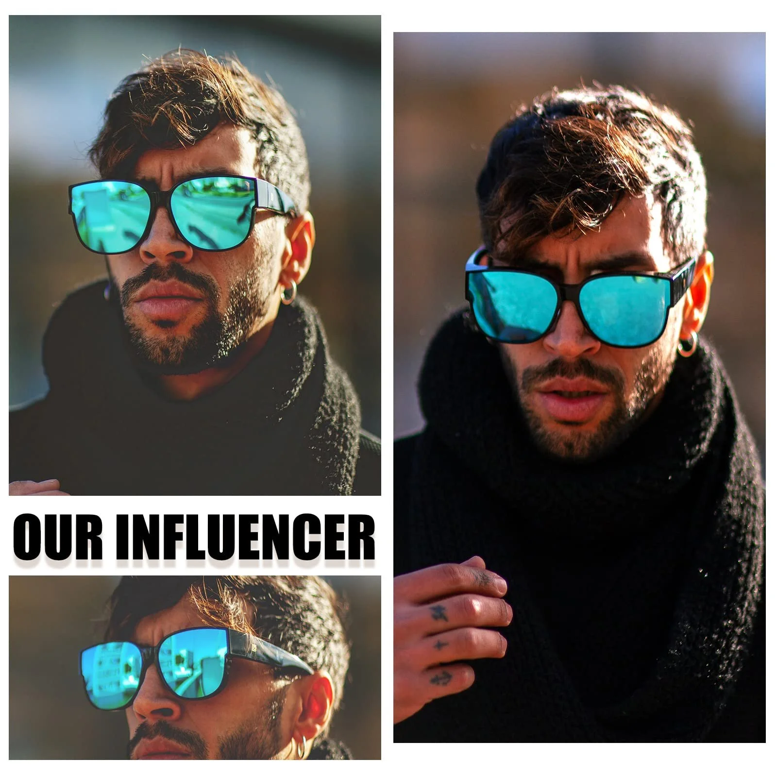 Сонцезахисні окуляри, що надягаються поверх DUCO для чоловіків і жінок, ретро, поляризовані, захист UV400, фото №2