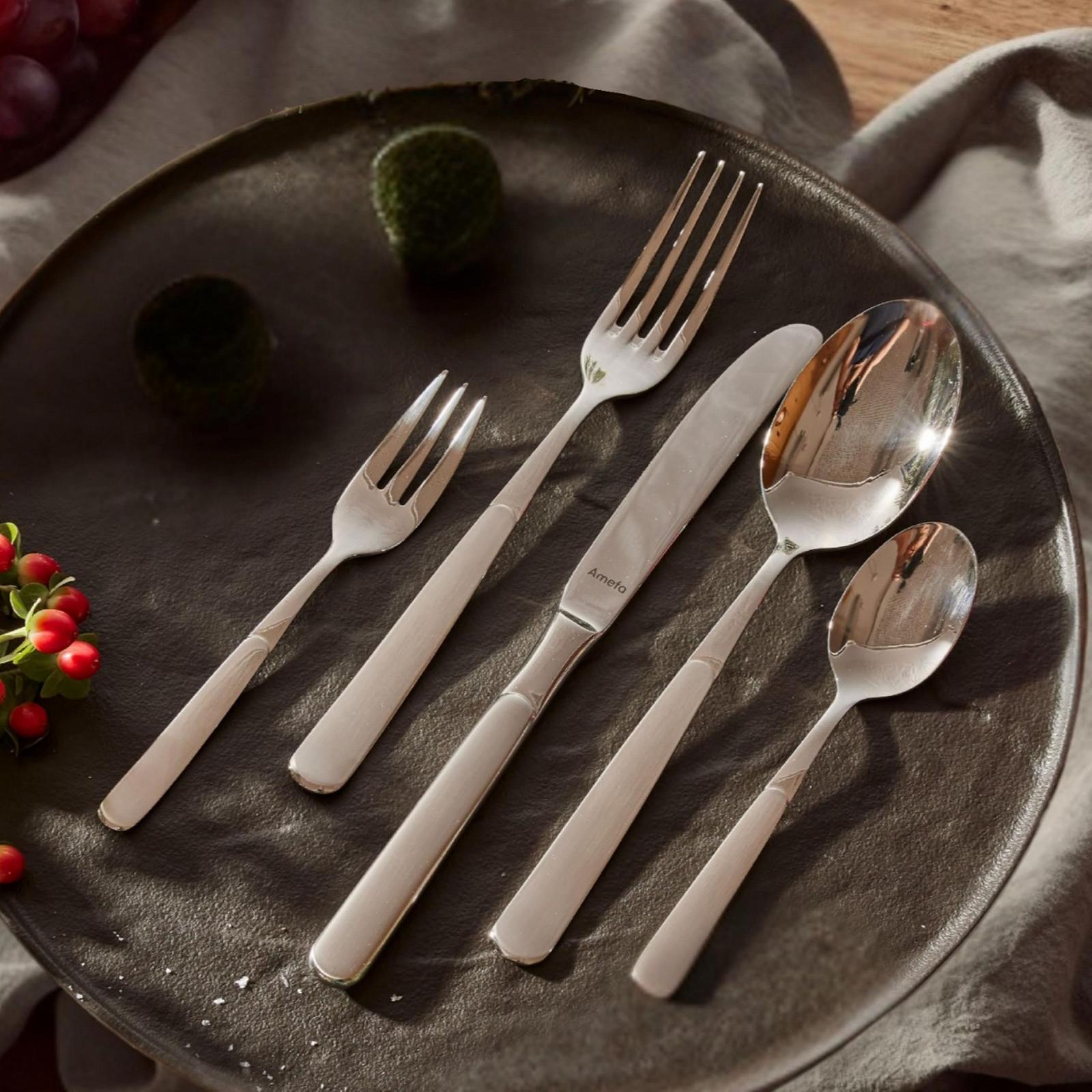 Набор столовых приборов Amefa SATINA 30 предметов (6 персон) Нержавеющая сталь, фото №4 Набор столовых приборов Amefa SATINA 30 предметов (6 персон) Нержавеющая сталь, фото №4