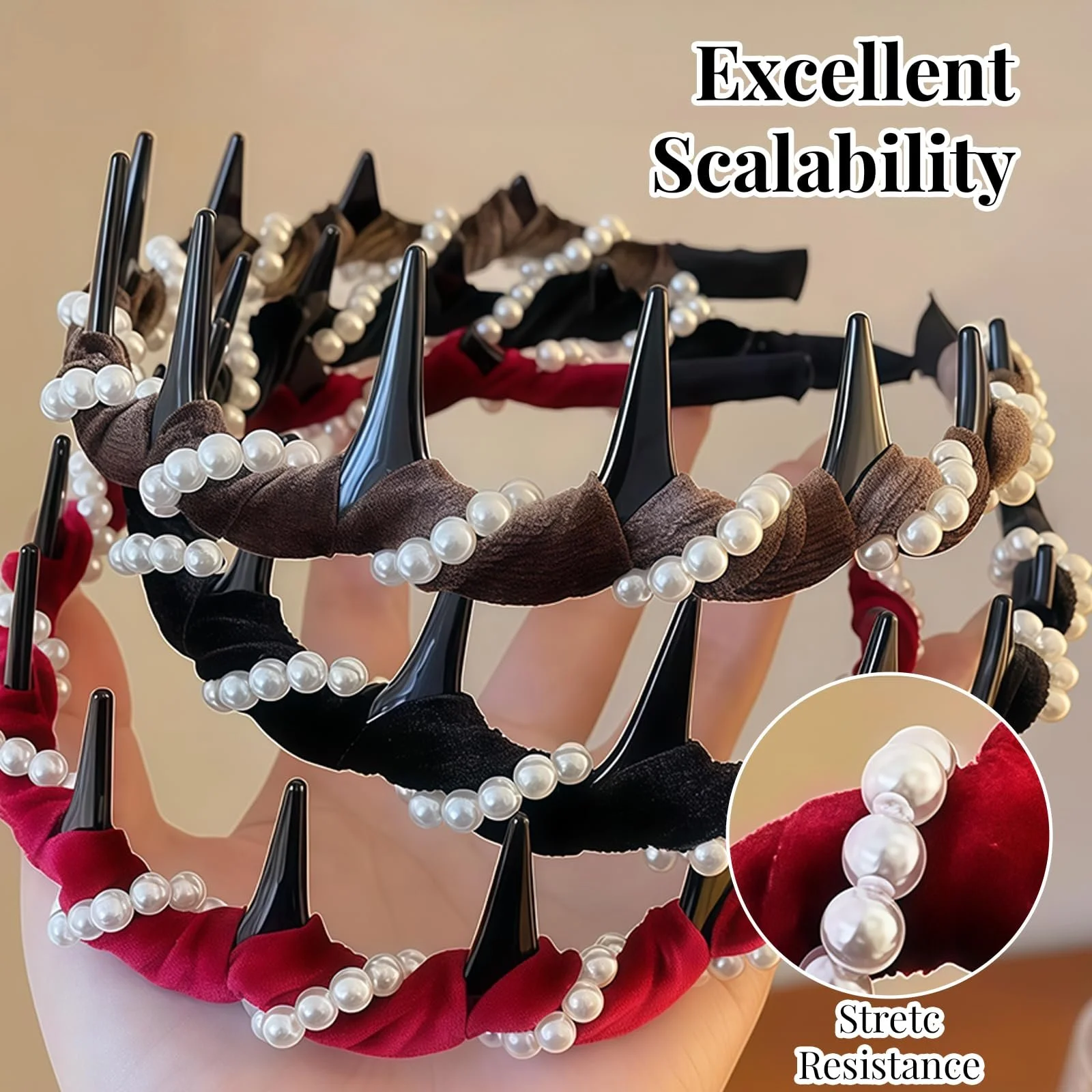 Вінтажний обруч для волосся (набір 3 шт), фото №4