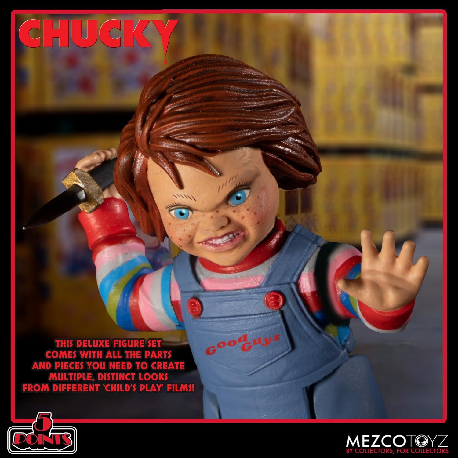 Фігурки Mezco 5 Points Chucky Deluxe Set пластик, фото №4