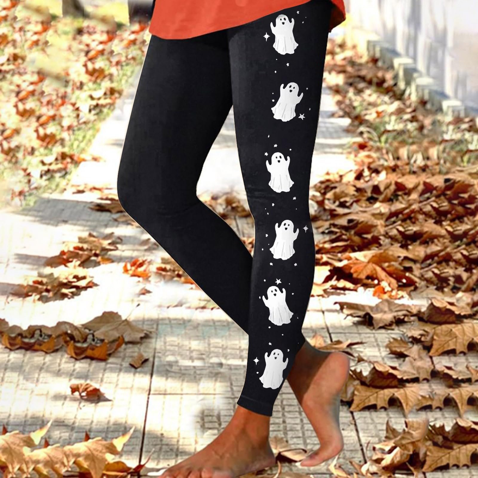 Леггинсы Christmas Женские Slim Fashion Halloween Printed Sports Yoga, фото №3