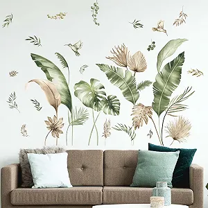 Наклейка на стіну Amimagen Бохо Тропічне листя Зелений synthetic.ua - Фото 1