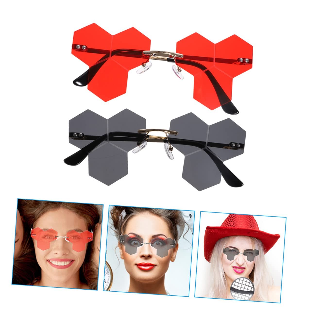 Набір сонцезахисних окулярів для вечірок PACKOVE 4 шт Безрамкові, фото №5