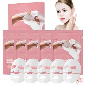 Маска Bio-Collagen Real Deep Увлажняющая коллагеновая маска Ночная, Dark Pink - 5 шт - Фото 1