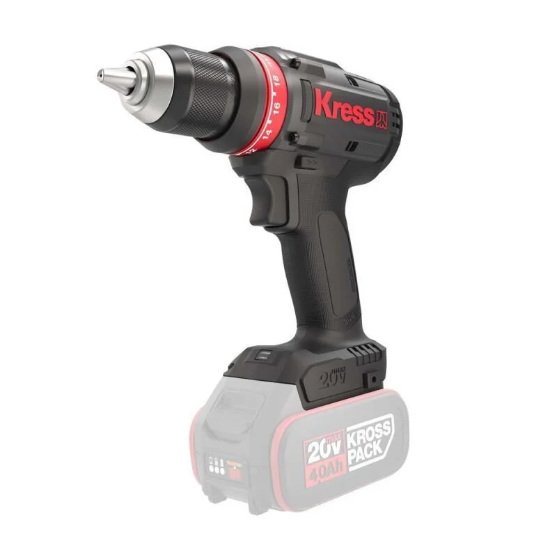 Акумуляторна дриль-шуруповерт Kress KUA72.91 / 20V / 65 Нм / Безщітковий / Чорна, фото №3 Акумуляторна дриль-шуруповерт Kress KUA72.91 / 20V / 65 Нм / Безщітковий / Чорна, фото №3