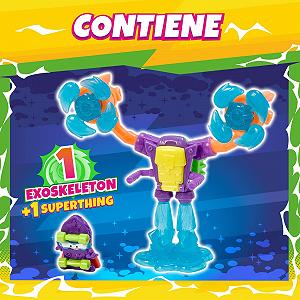 Фигурки Superthings Neon Power Series, полная коллекция из 6 экзоскелетов. Каждая коробка содержит 1 экзоскелет + 1 SuperThing + 1 контрольный список synthetic.ua - Фото 1