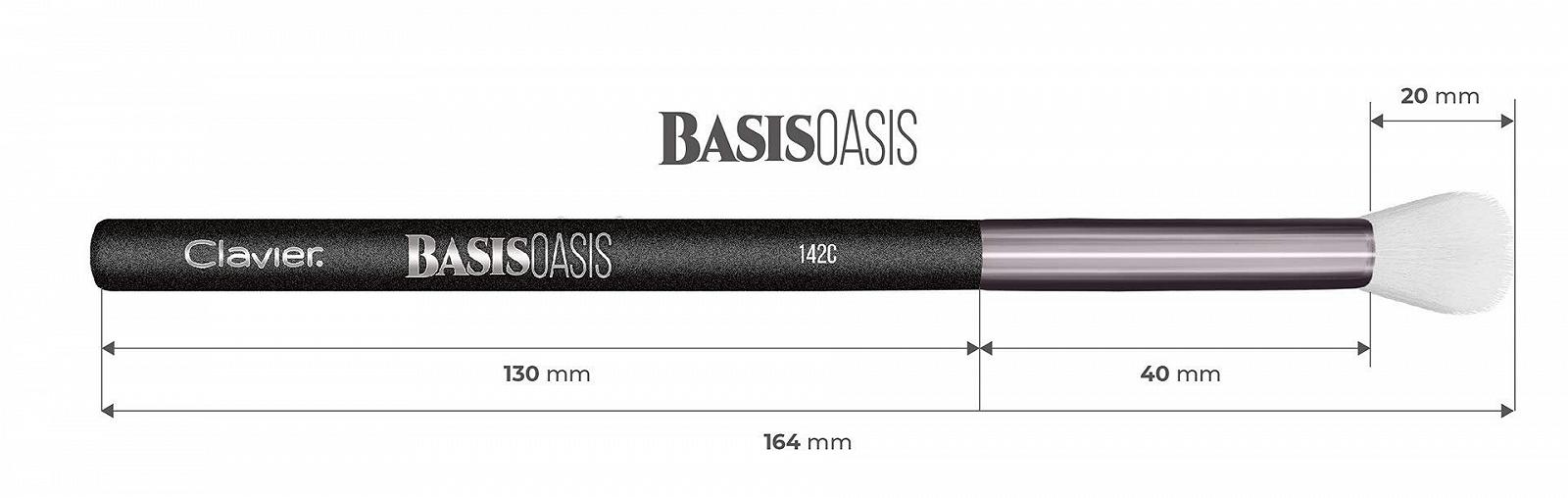 Пензлик Clavier Basis Oasis 142C для точних корекцій навколо ока, 20 г, 164 мм довжина, головка пензлика 20 мм, дерев'яна ручка 130 мм, металевий ковпачок 40 мм, фото №4