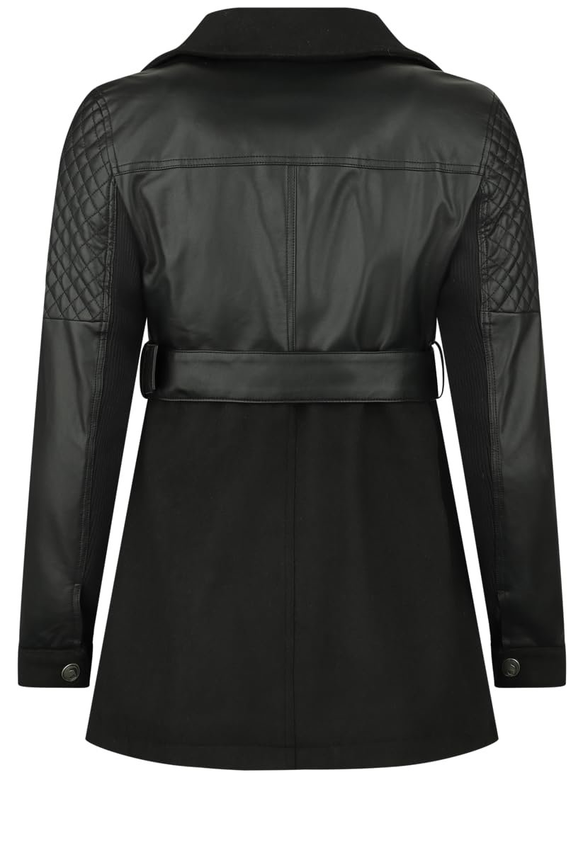 Куртка из искусственной кожи Black Premium by EMP Черный с заклепками, фото №2