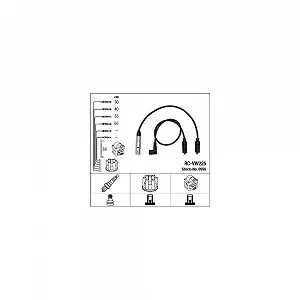 Комплект проводів запалювання NGK 0956 для AUDI SEAT SKODA VW LAMBORGHINI BENTLEY - Фото 1