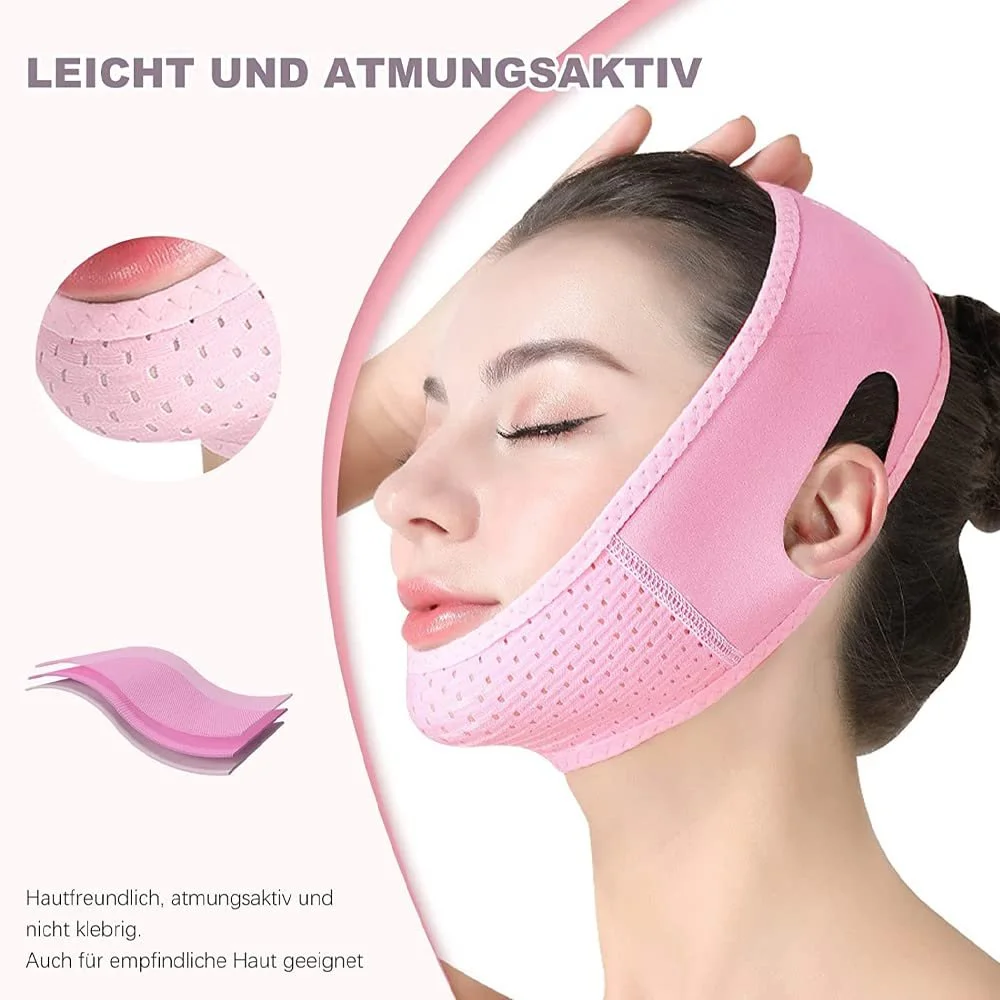 V-подібна Ліфтинг Маска V Shape для Підтяжки Обличчя, Зменшення Подвійного Підборіддя, фото №6