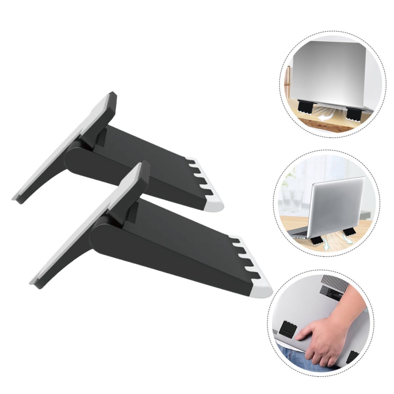 Подставка для ноутбука Angoily 2 шт. Портативная подставка для ноутбука с охлаждением. Изготовлена из высококачественного материала для использования на столе, фото №4