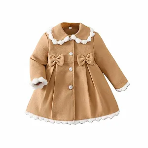 Пальто для дівчаток Generisch Елегантне пальто з бантом - Фото 1