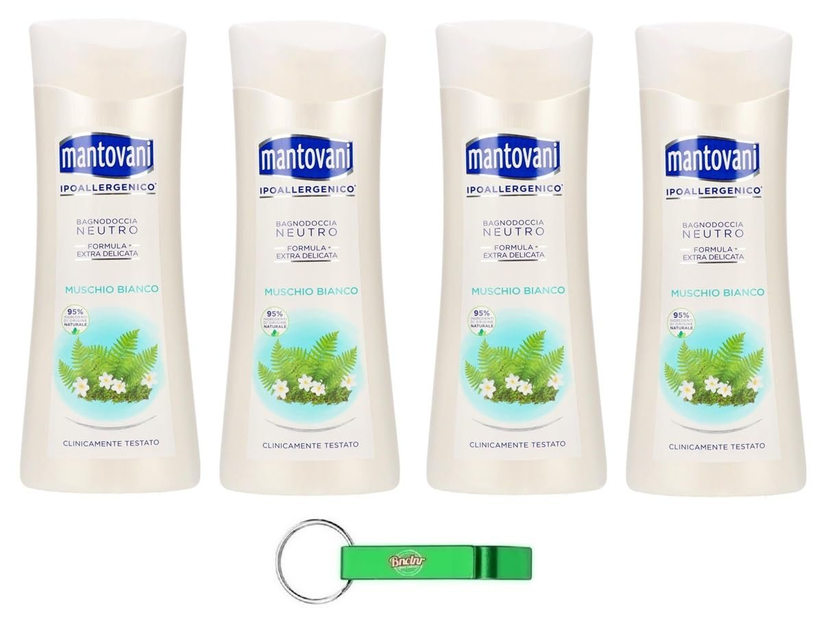 Гель для душу Mantovani Neutro Muschio Bianco 4 x 400 ml, фото №1