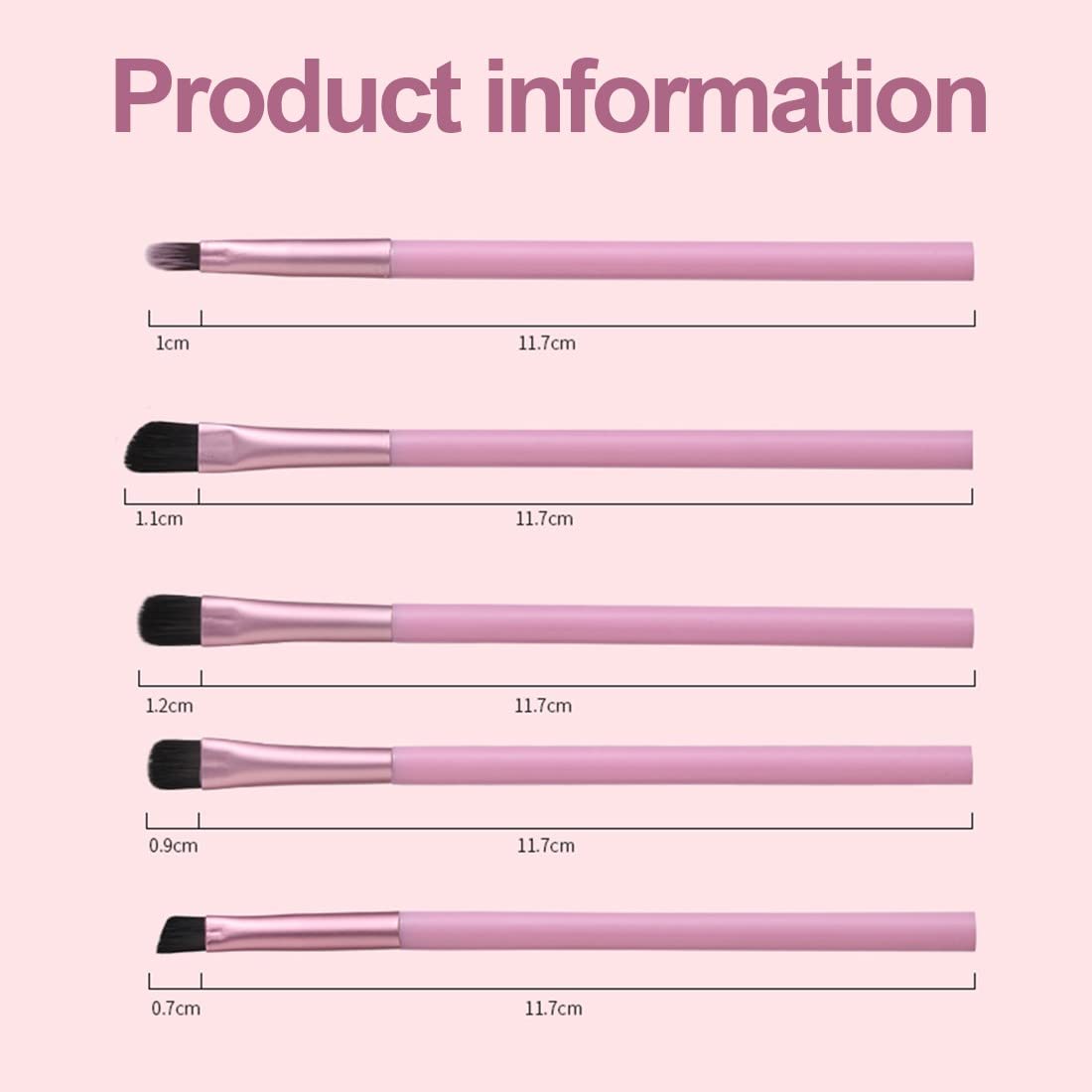 Кисти SJBAUTYO 5 штук для глаз, фото №2 Кисти SJBAUTYO 5 штук для глаз, фото №2