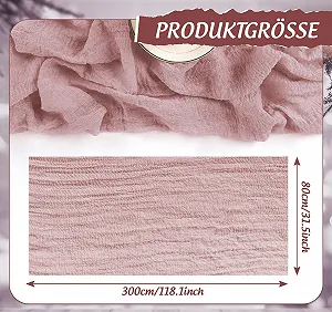 Ранер Cheese Cloth Muslin Vintage 80 x 300 см Рожева ціна на synthetic.ua - Фото 1 Ранер Cheese Cloth Muslin Vintage 80 x 300 см Рожева synthetic.ua - Фото 1