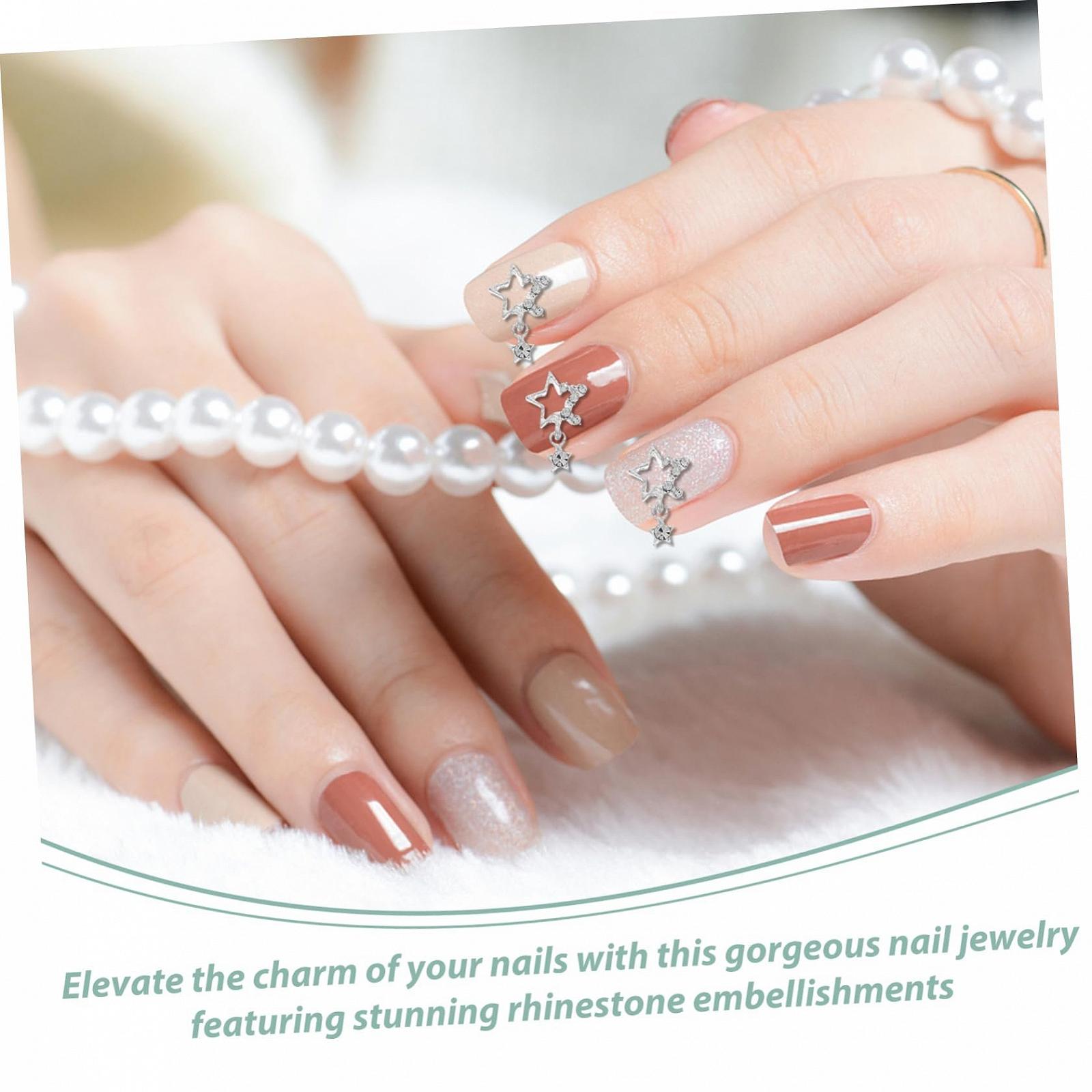 Подвеска для ногтей FOMIYES Набор 10 шт., серебристый сплав, фото №8