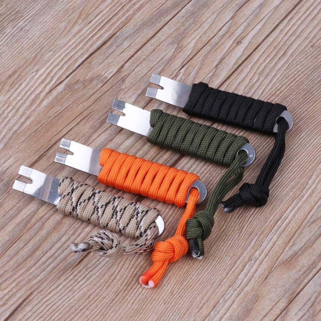 Інструмент EAJORN Багатофункціональний Kurbel, Schaber, Kabelaufwickler, Schlüsselanhänger, Tasche, Metall, Edelstahl, Schwarz, Orange, Grün, Wüste, фото №6