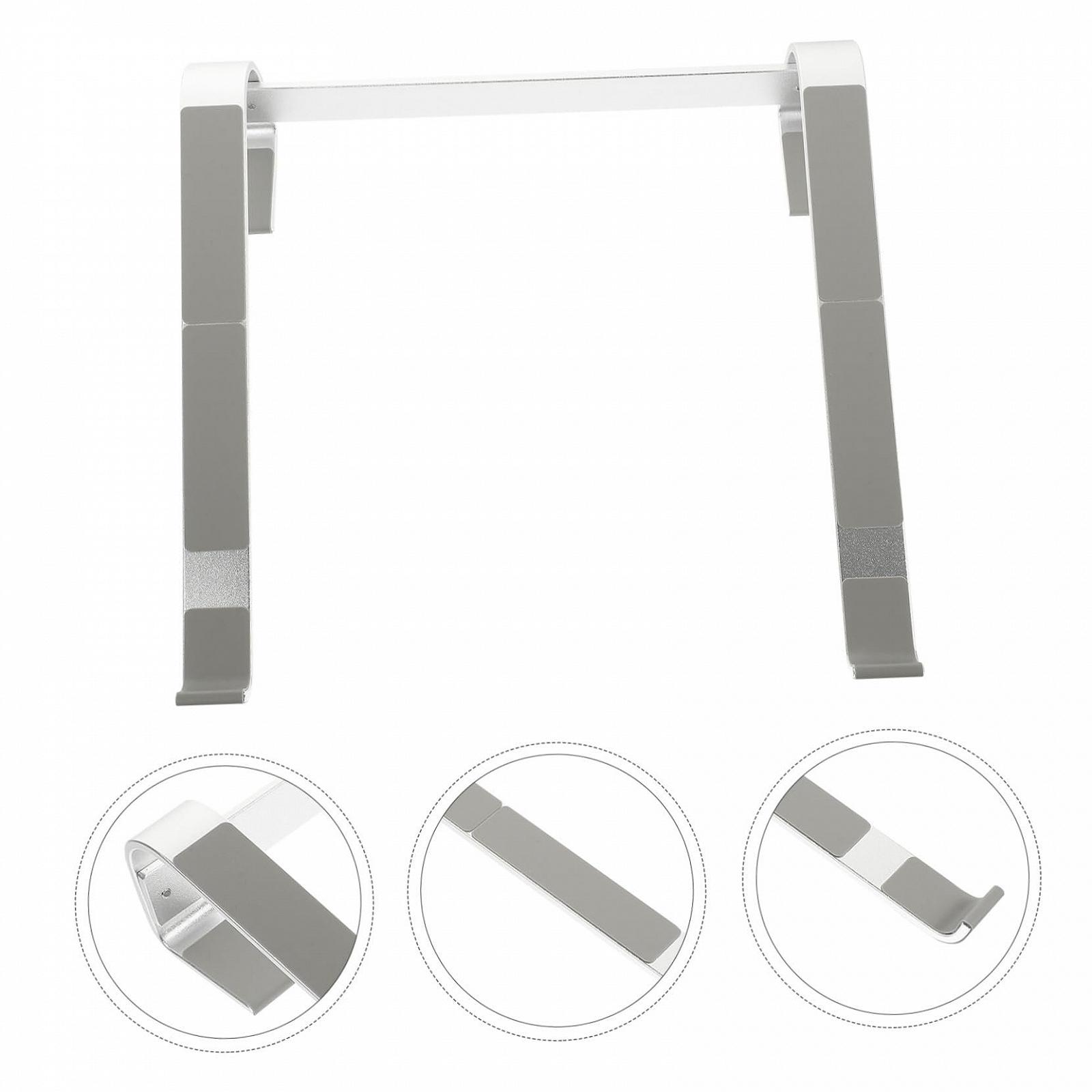 Подставка для ноутбука алюминиевая Настольный держатель Регулируемая по высоте Эргономичная Двойная арочная конструкция Стабильная Подставка для ноутбука Настольная Подставка для ПК Планшет База Портативная Серебряная, фото №6