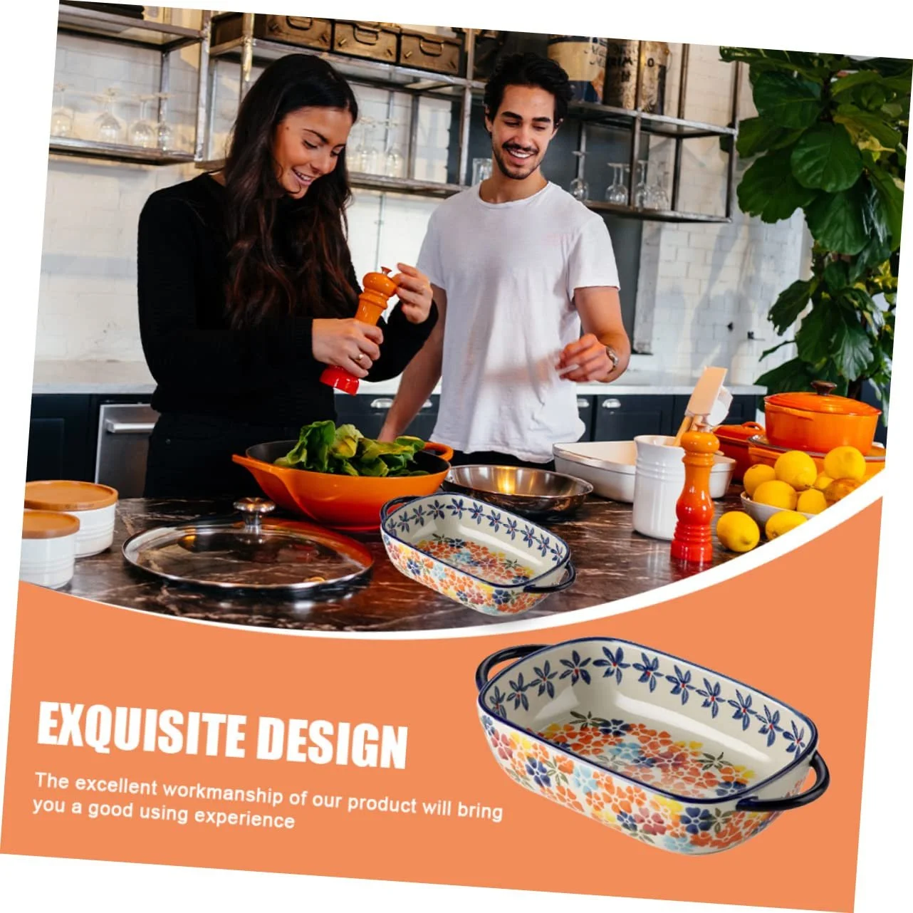 Форма для запікання керамічна з ручками, фото №4 Форма для запікання керамічна з ручками, фото №4