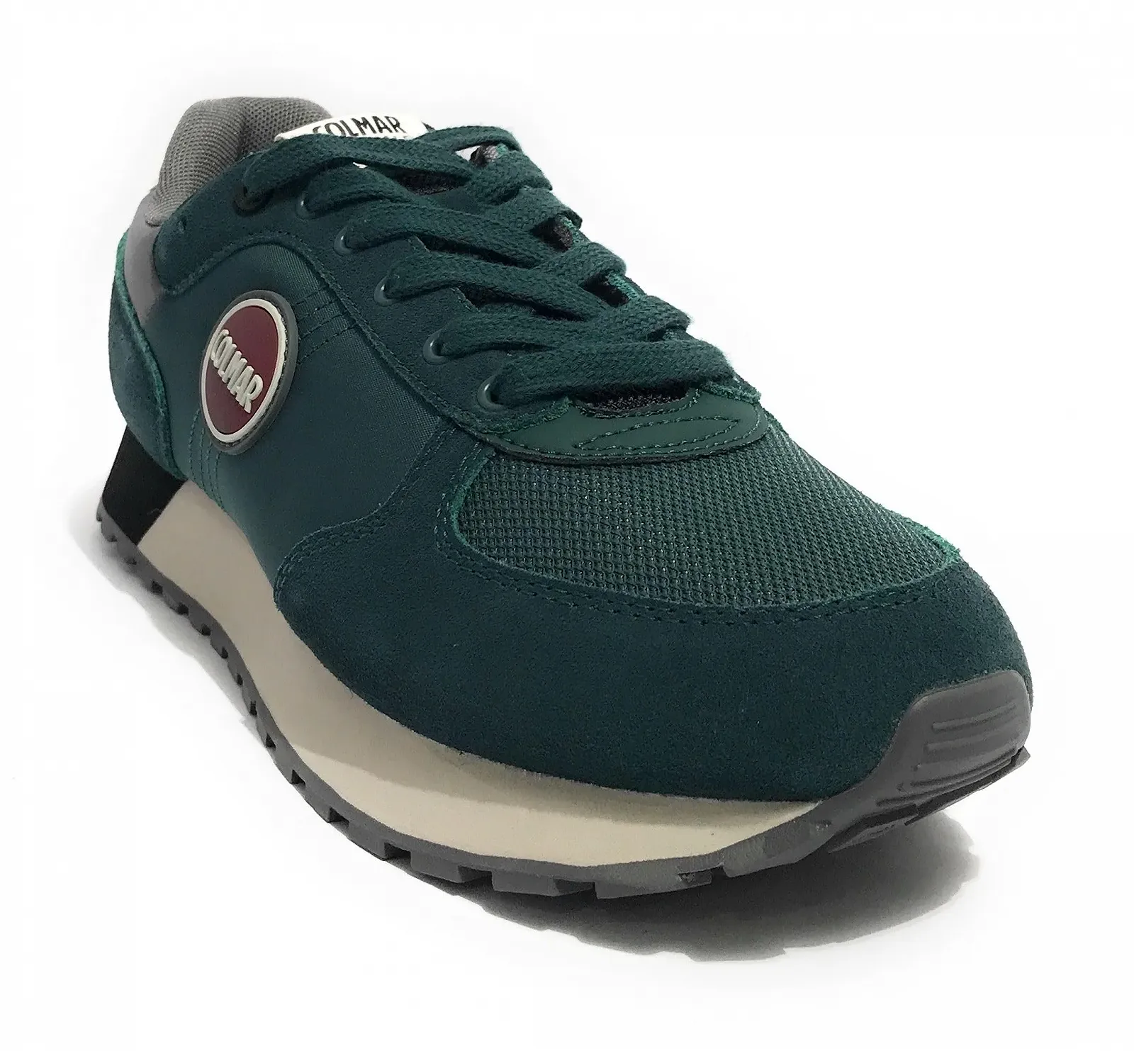 Кроссовки COLMAR Travis Authentic 006 Suede/Tessuto Bottle Green/Black/Grey, фото №2