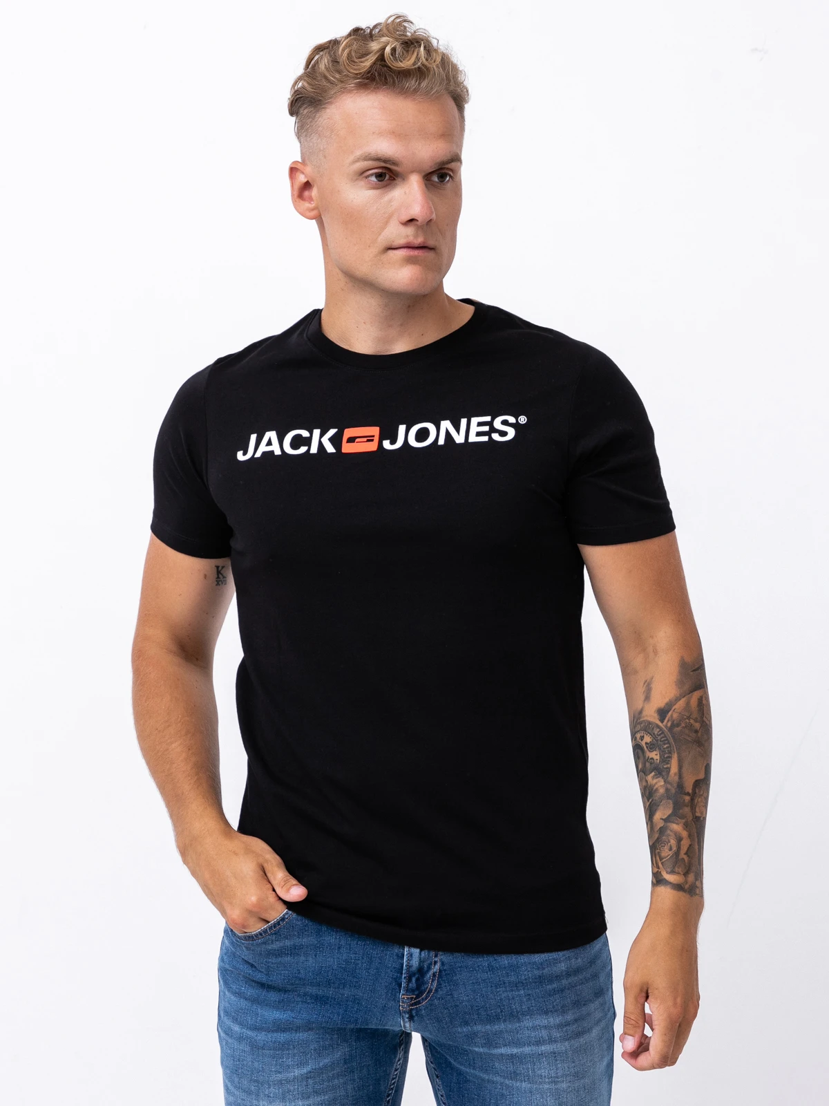 Футболка Jack&Jones LOGO TEE SS CREW NECK 3PK MP 12191330 Чёрный M, фото №2