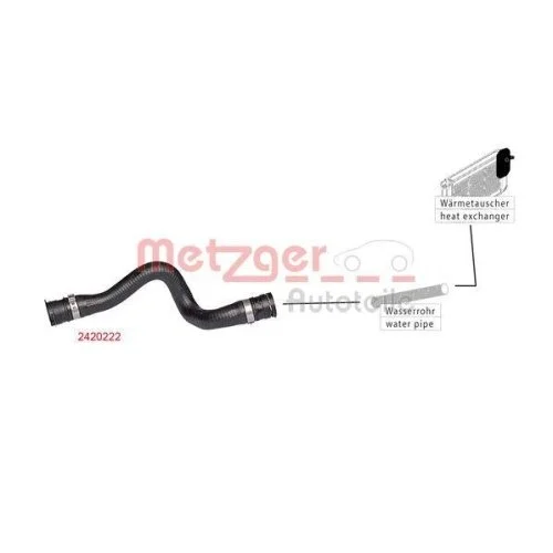 Патрубок радіатора METZGER 2420222 для CITROËN PEUGEOT, фото №2