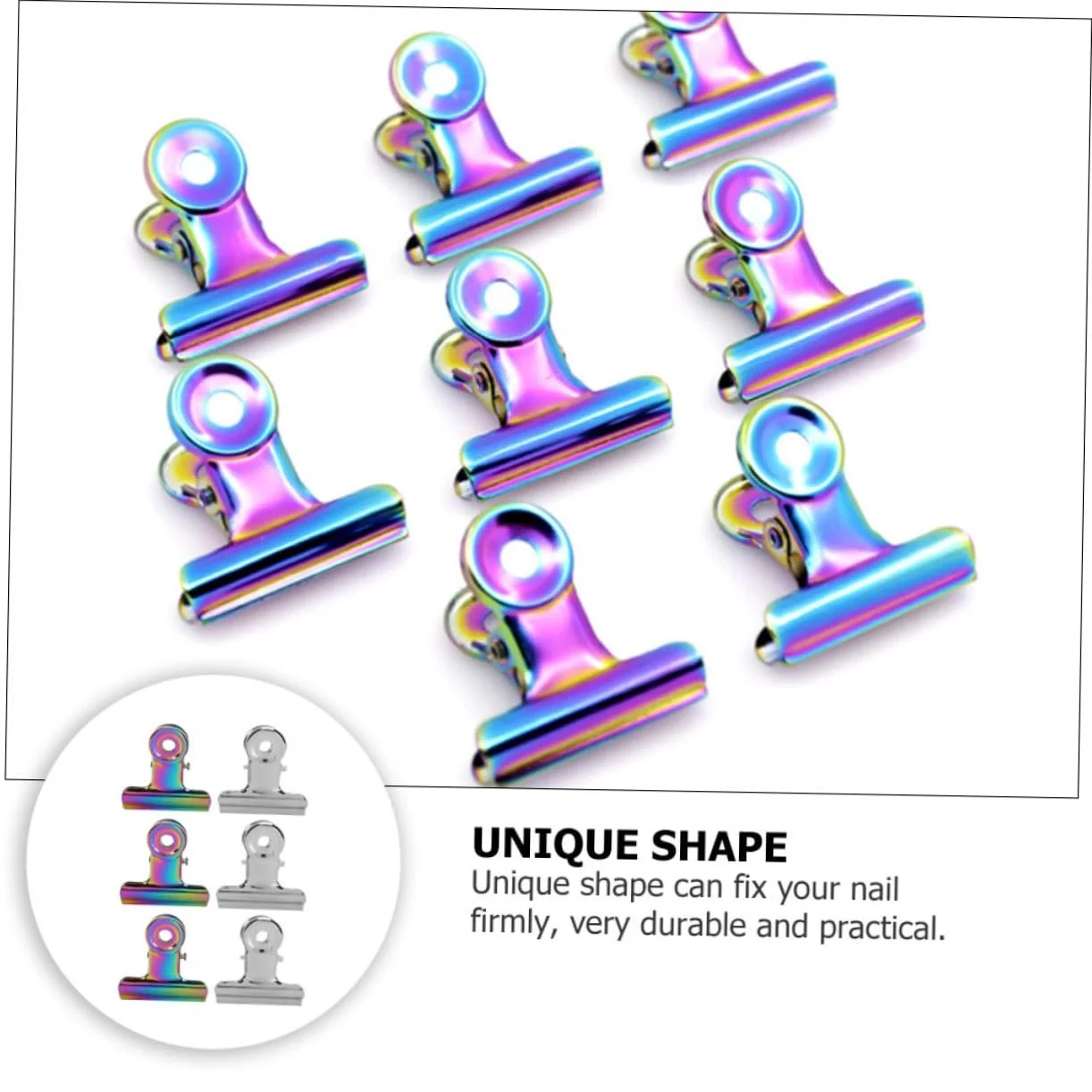 Клипсы для ногтей Beaupretty 12 шт., металлические зажимы, фото №5