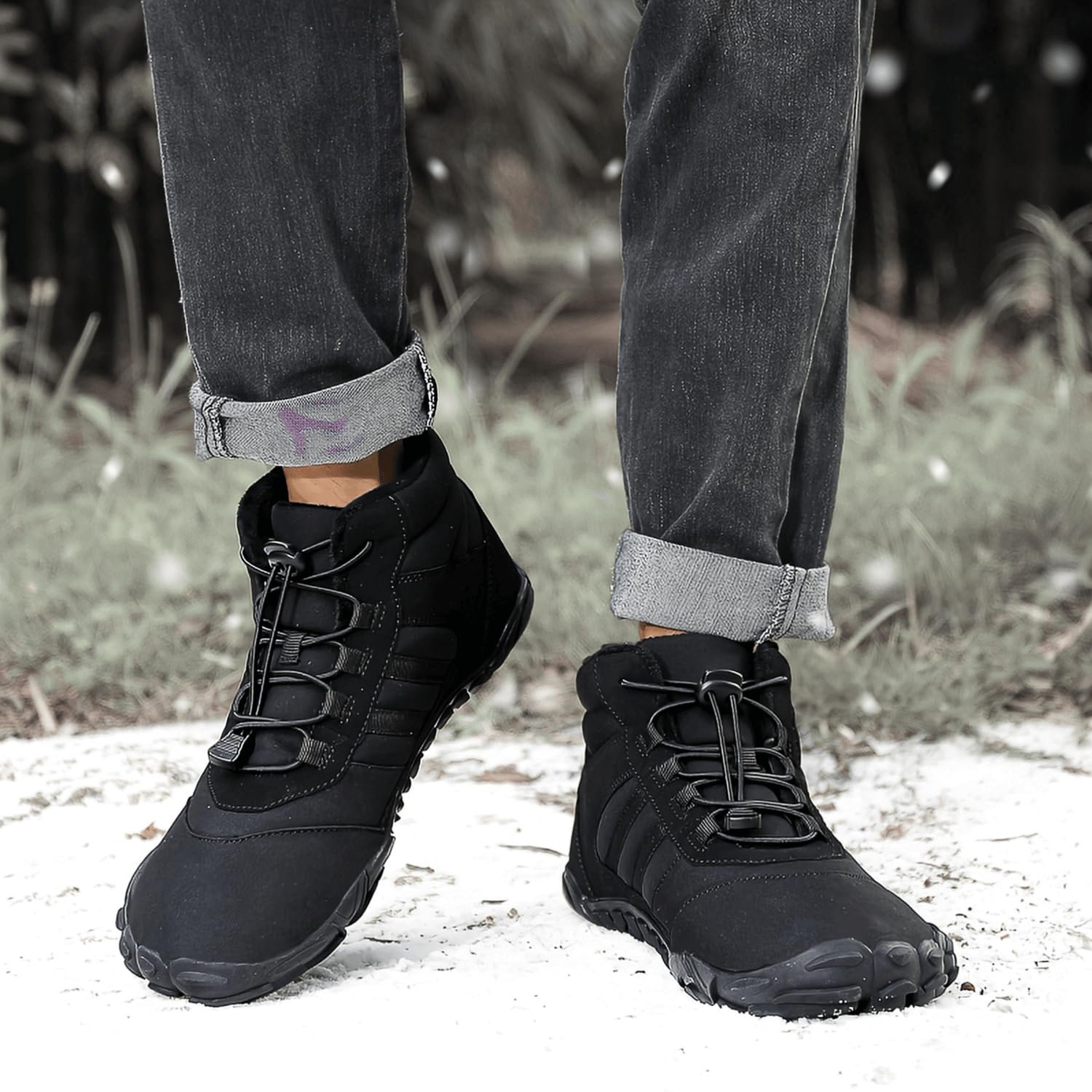 Ботинки зимние Payesrui Waterproof Unisex Легкие нескользящие Зимние Ботинки с теплой подкладкой для мужчин и женщин для трейлраннинга, фото №5