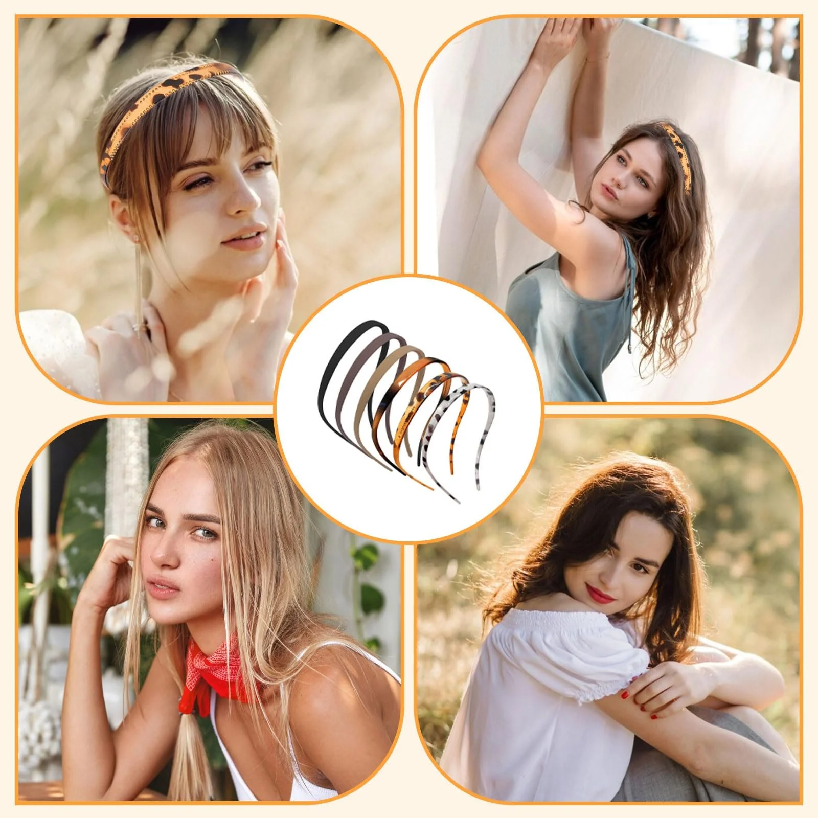 Обруч для волосся VelvetGlow 6 штук, фото №7