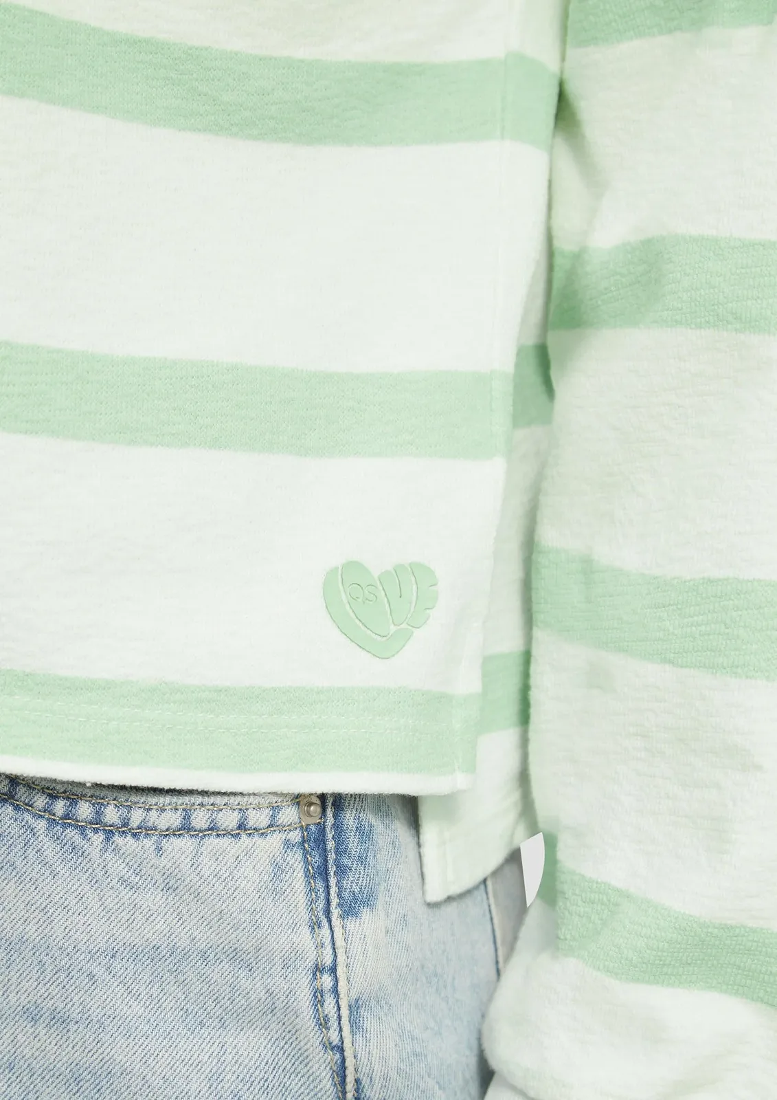 Свитшот QS В полоску Со спущенными плечами, фото №2