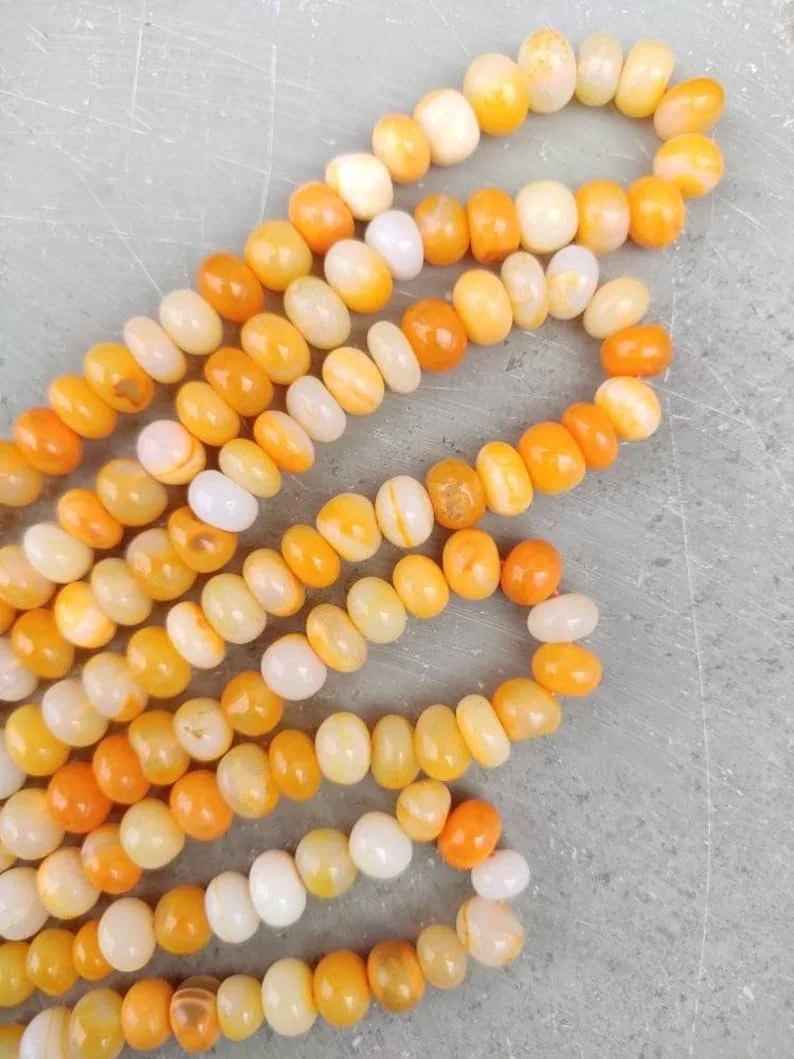 Натуральный Опал Круглые Гладкие Бусины 7-8 мм, нить длиной 40.5 см, бусины из драгоценных камней для ожерелья и браслета, фото №2