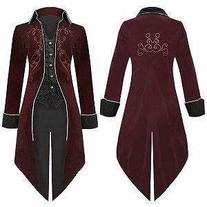 Женский Сюртук Generisch Готическая Одежда Steampunk Костюм Пальто Зеленый Готический Пиджак Готическая Одежда Униформа Черный Ренессанс synthetic.ua - Фото 1
