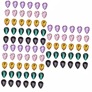 Стрази Крапля Tofficu 150 шт. Аксесуари для взуття, кришталеві прикраси, плоскі дорогоцінні камені у формі сльози для одягу, скляні - Фото 1