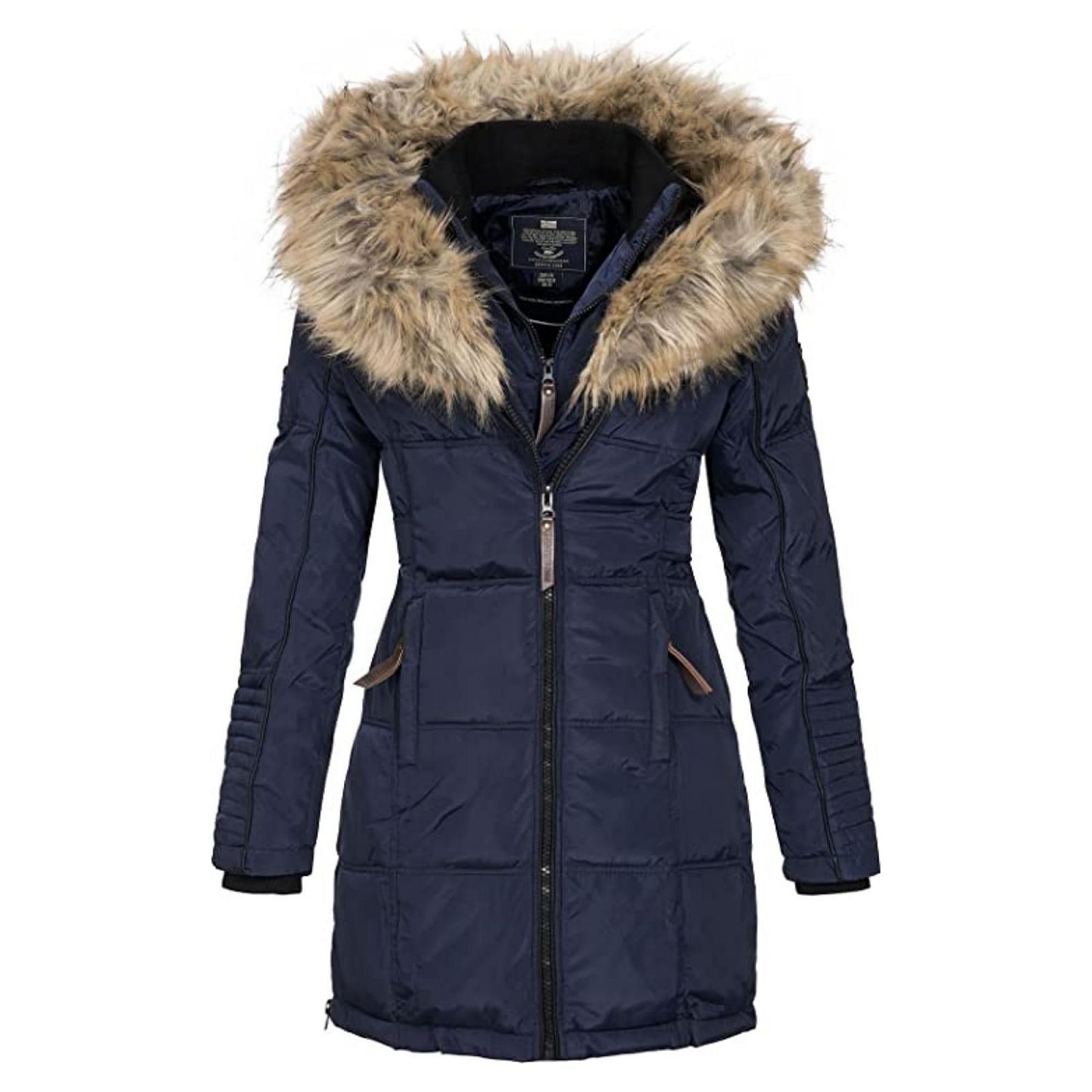Пуховик Geographical Norway Женский Пальто Парка Зимняя Длинная, фото №1