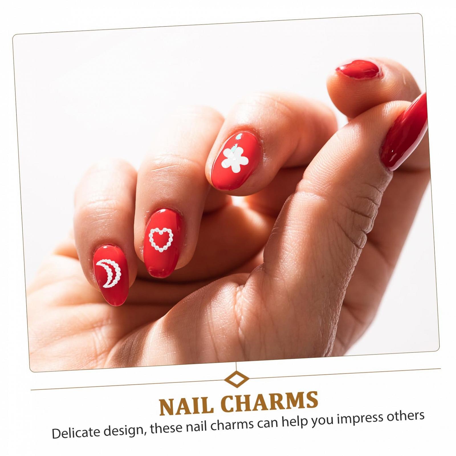 2 коробки Аксессуары для ногтей Камни для ногтей Украшения для ногтей Подвески для ногтей для женского маникюра Пластик, фото №2