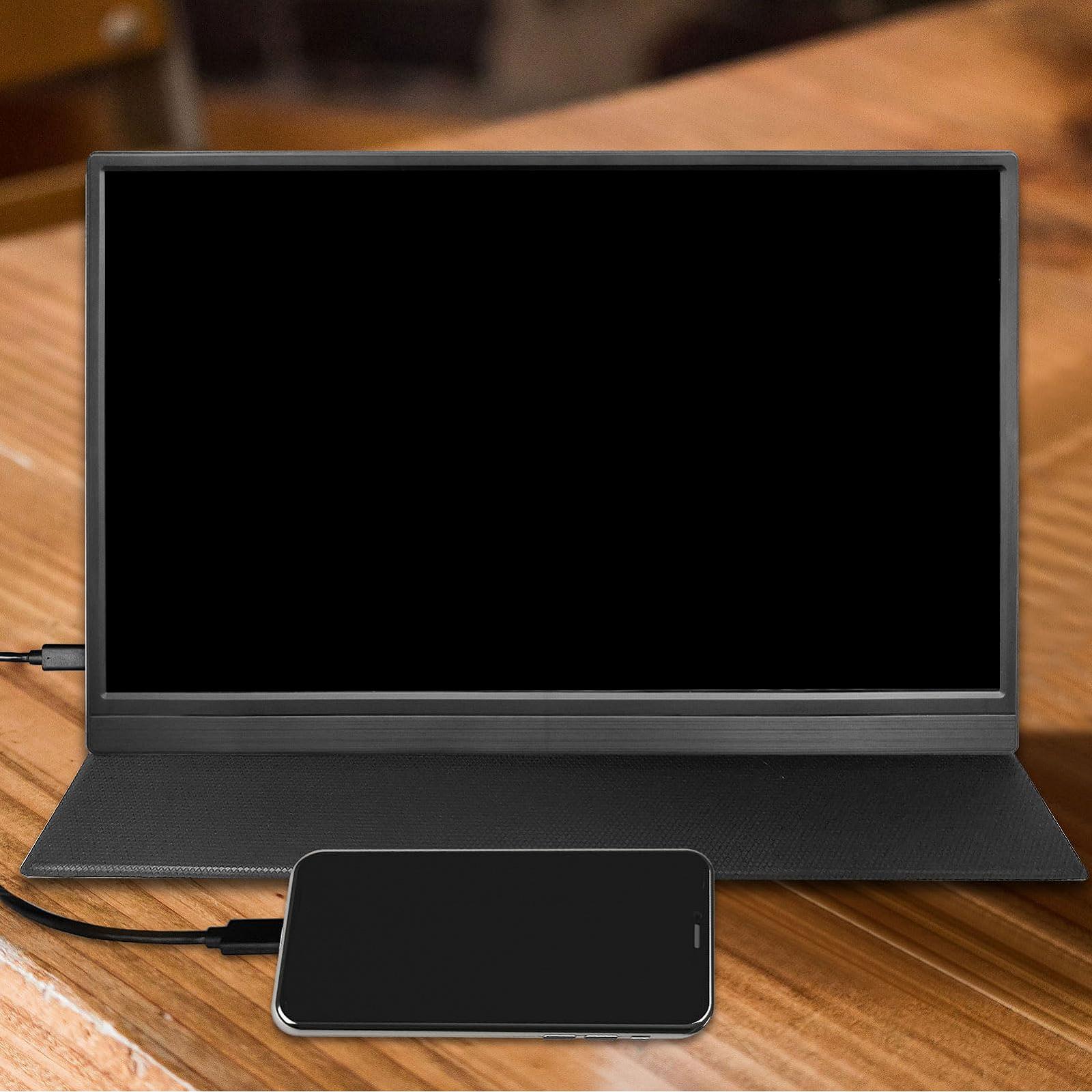 Портативний Монітор Garsent 15.6 Дюймів FHD 1080P IPS Екран для Ноутбука з Чохлом PU, Інтерфейсом USB Type C HD, Звуком на 360 Градусів, Легкий для Підключення, для Xbox, фото №4 Портативний Монітор Garsent 15.6 Дюймів FHD 1080P IPS Екран для Ноутбука з Чохлом PU, Інтерфейсом USB Type C HD, Звуком на 360 Градусів, Легкий для Підключення, для Xbox, фото №4