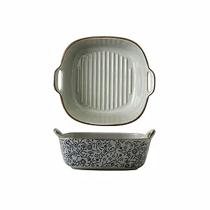 Форма для запекания керамическая квадратная 7 дюймов с двумя ручками - Фото 1