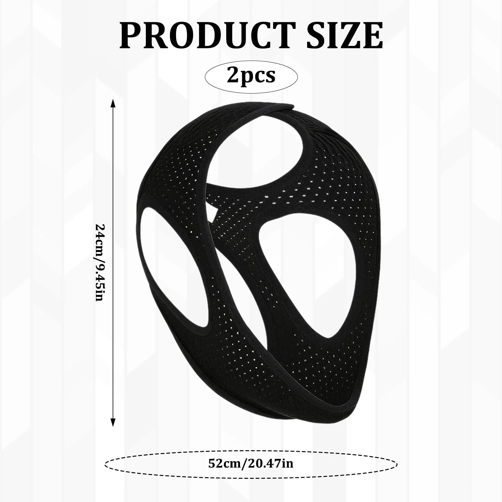 Підборідний ремінь від апное сну 2 шт. проти хропіння для кращого сну для дорослих для подорожей та дому, фото №2