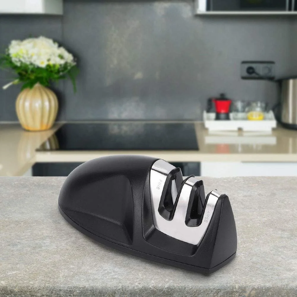 Точило для кухонних ножів набір 2 шт. двозонна з ергономічною ручкою та нековзкою основою, фото №8