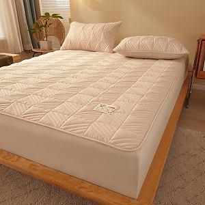 Пушистая 180 x 220 см + 30 см хаки, стеганый наматрасник, очень толстый и мягкий хлопковый наматрасник synthetic.ua - Фото 1