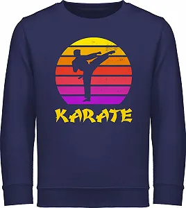 Джемпер Shirtracer Спортивний одяг для хлопчиків і дівчаток Karate Retro Sun - Фото 1