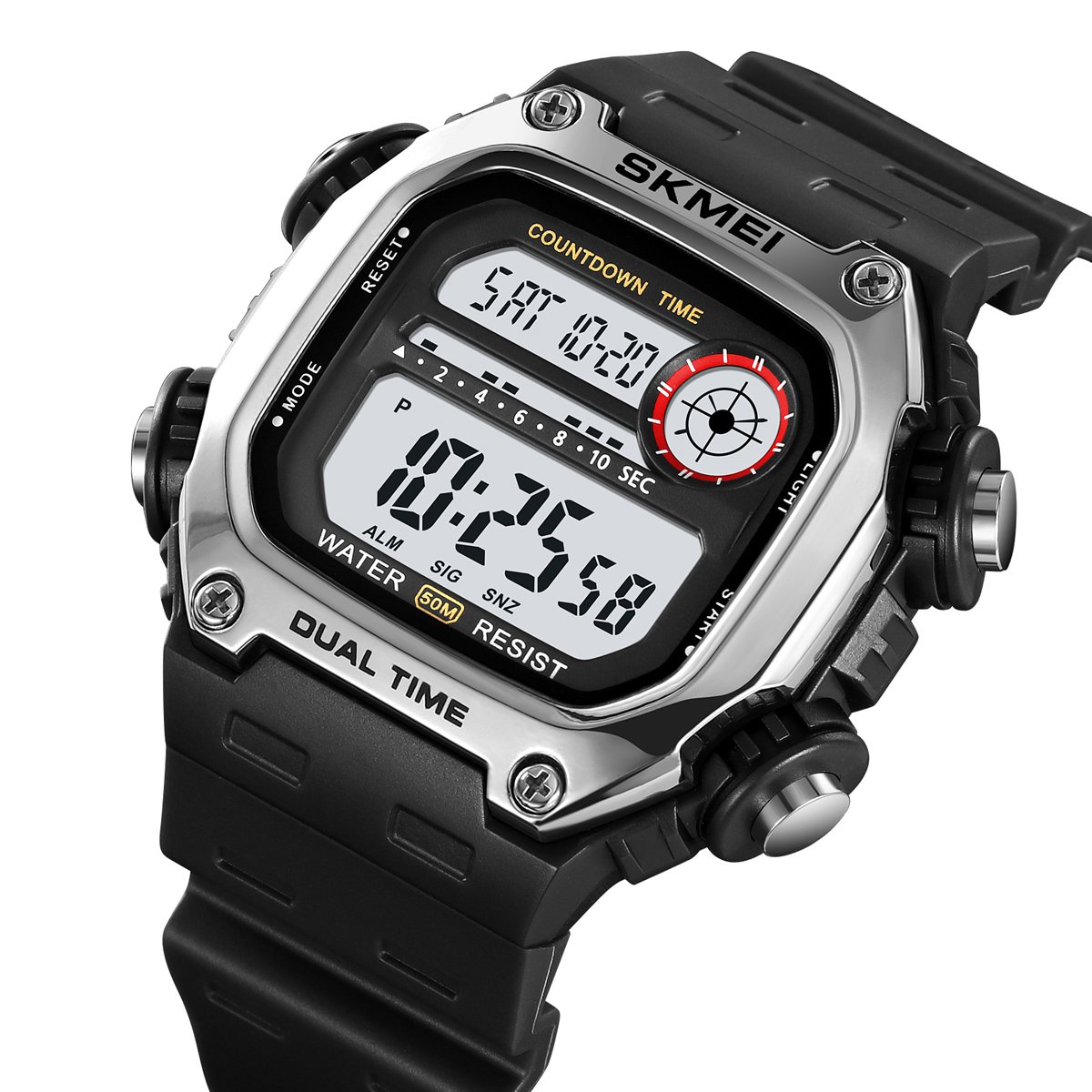 Годинник Skmei 2126SIBK Silver-Black, фото №3