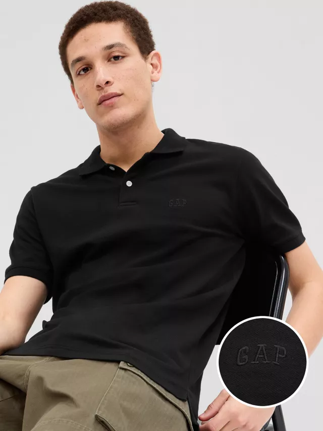 Поло GAP F-LOGO PK POLO 586306-03 Черный L, фото №1