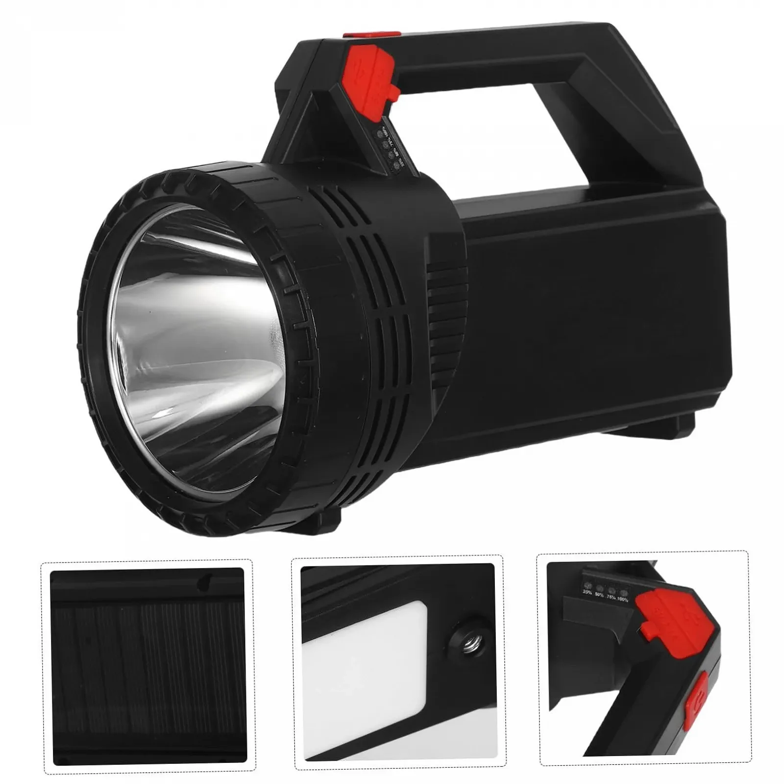 Ручний ліхтар Tofficu на сонячній батареї, акумуляторний, надзвичайно яскравий, водонепроникний, світлодіодний, робочий ліхтар для кемпінгу, походів, надзвичайних ситуацій та рятувальних операцій, міцний, фото №8