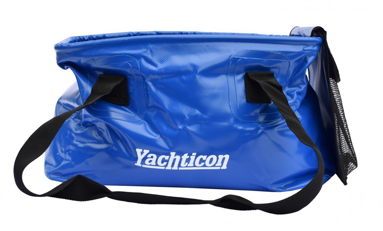 Відро складне Yachticon з бічною кишенею, 30 літрів, синій, фото №2